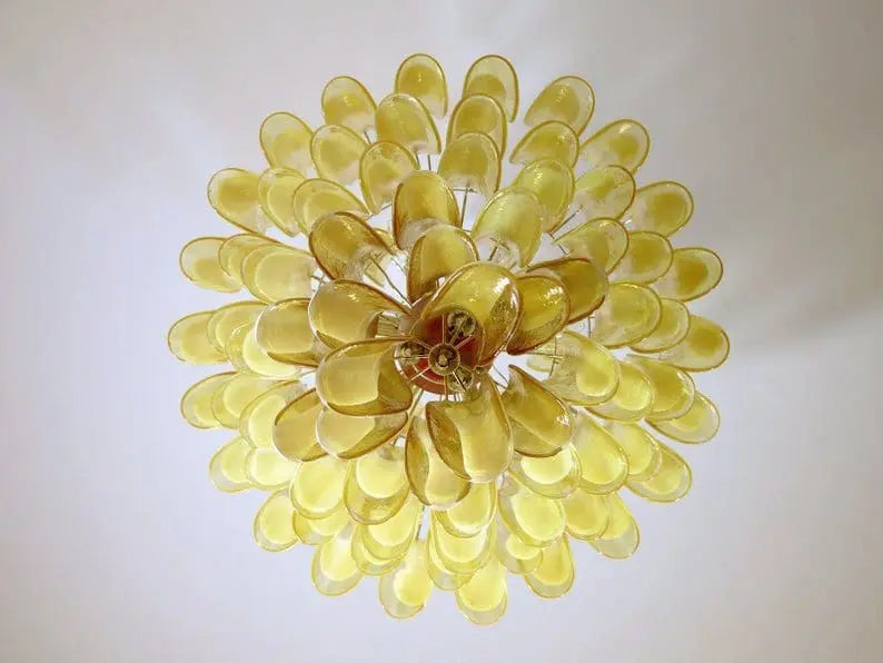 Murano Chandelier – 85 petals – Caramel