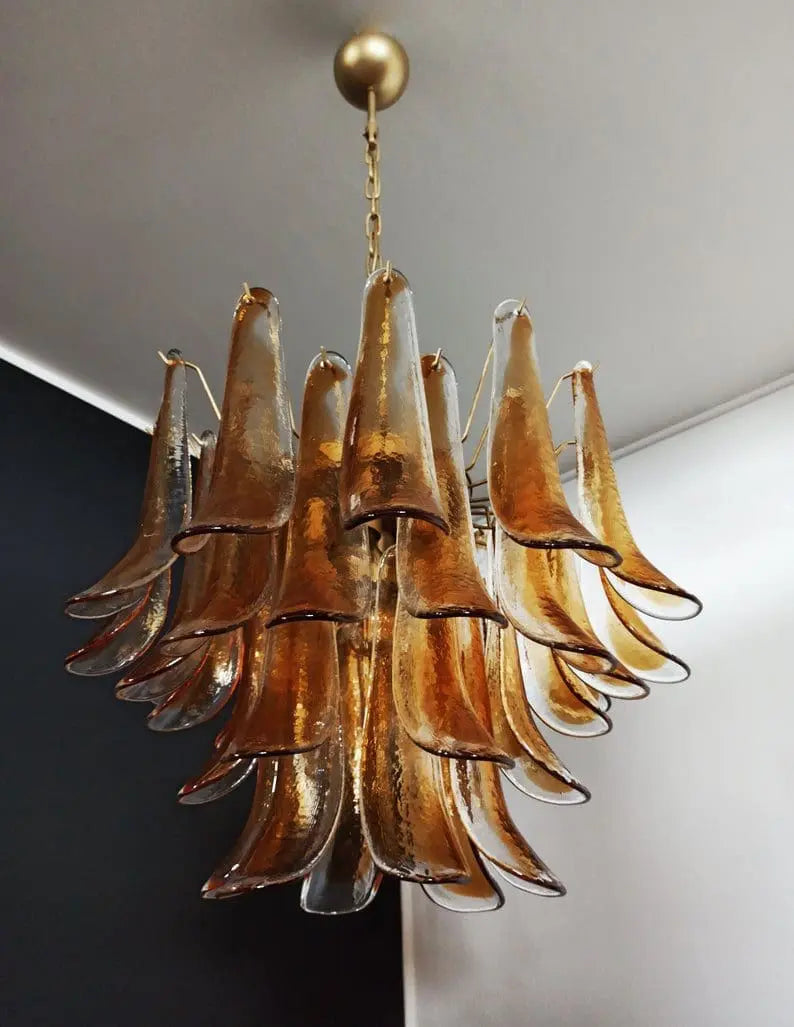 Murano Chandelier – 36 petals – Amber