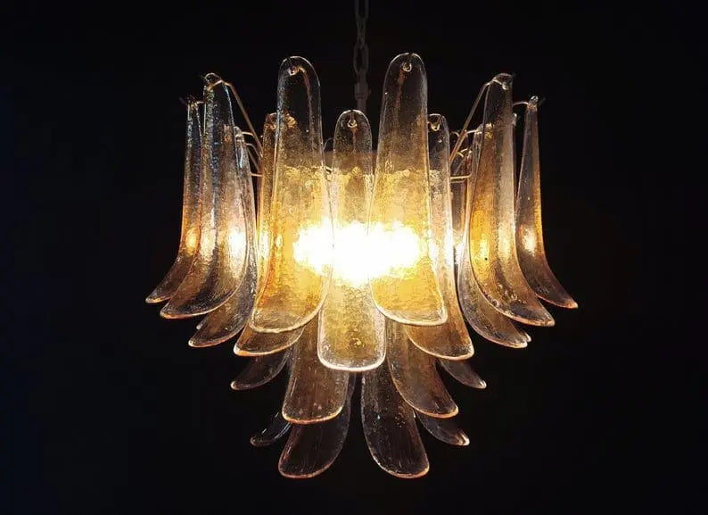 Murano Chandelier – 36 petals – Amber