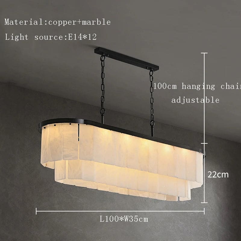 Natural Alabaster Chandelier