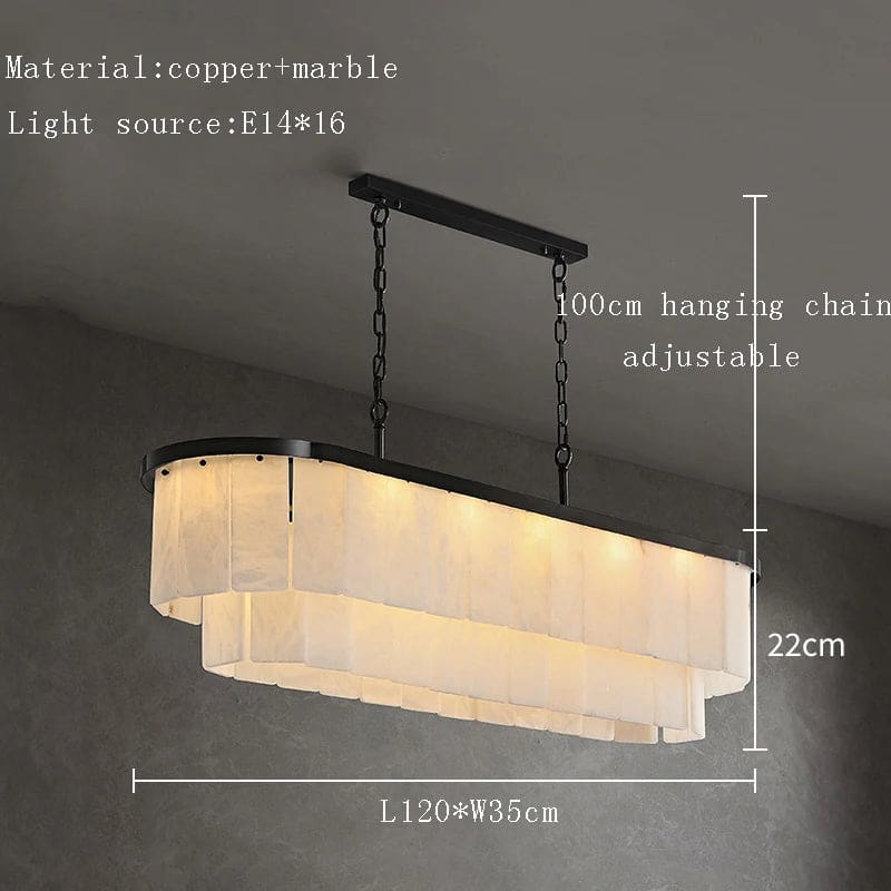 Natural Alabaster Chandelier