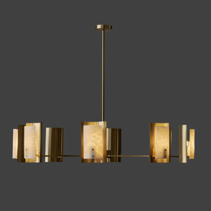 Spanish Alabaster Linear Chandelier