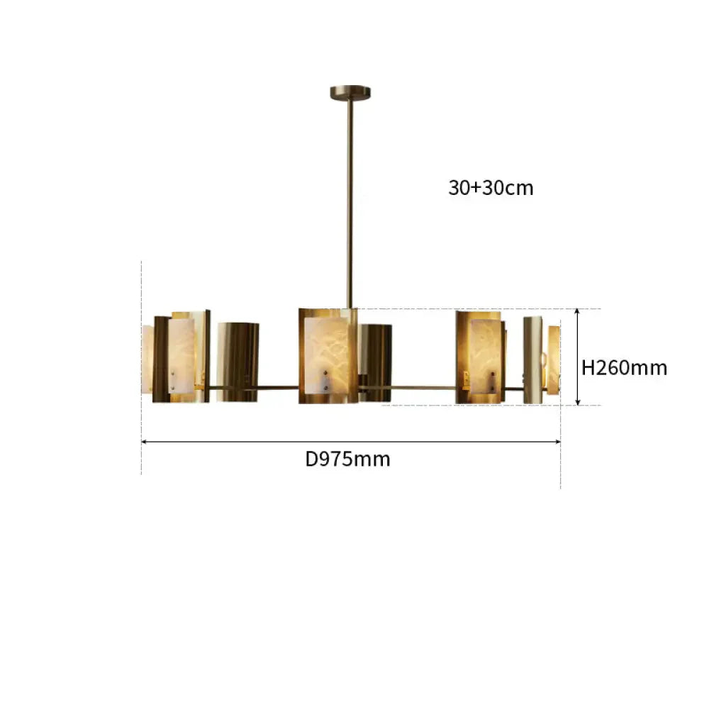 Spanish Alabaster Linear Chandelier