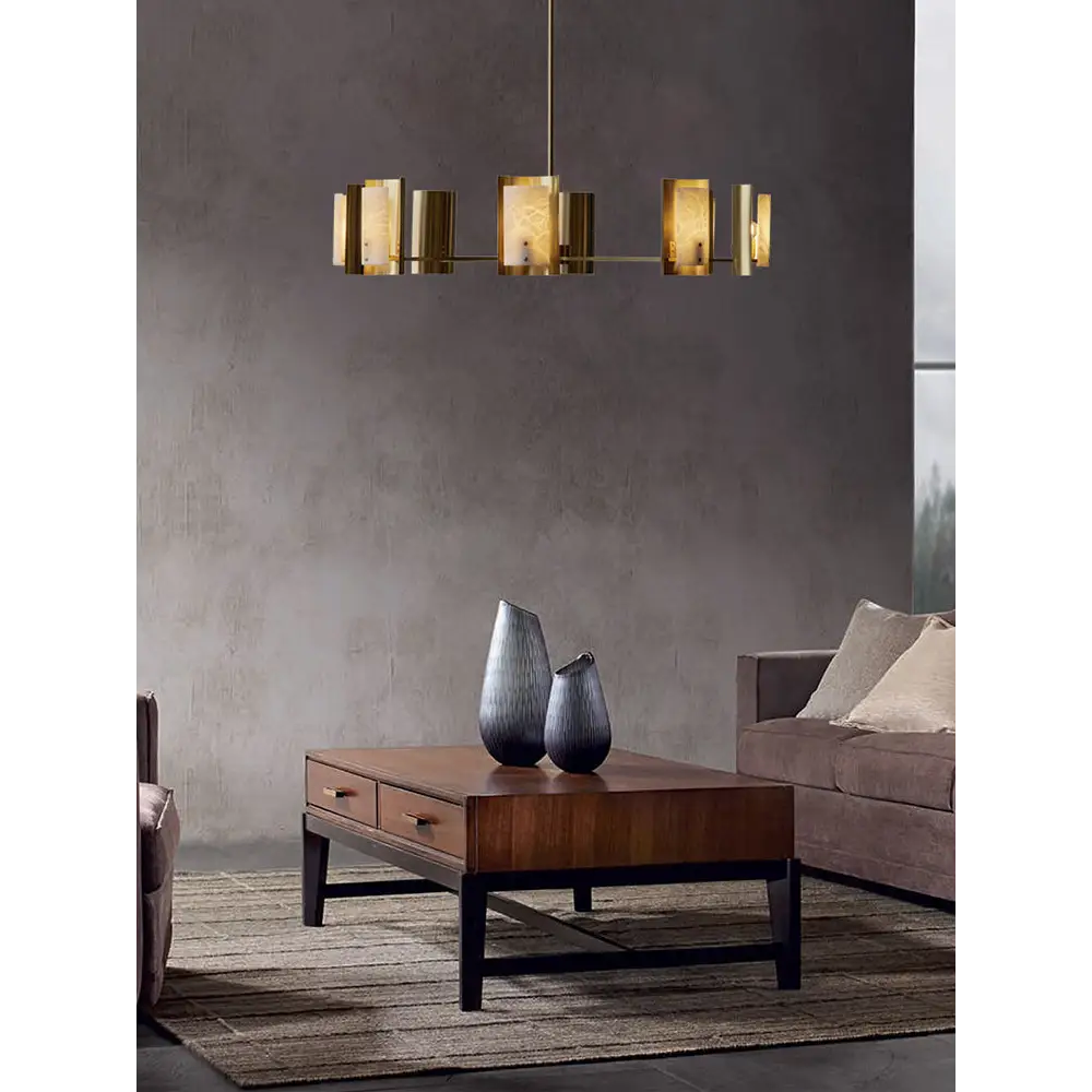Spanish Alabaster Linear Chandelier