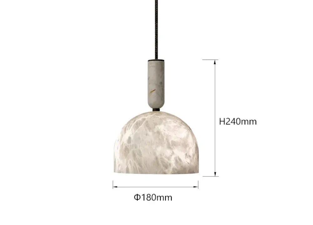 Alabaster Dome Pendant Light