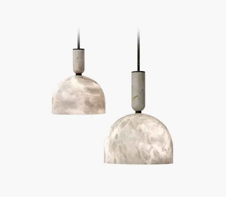Alabaster Dome Pendant Light