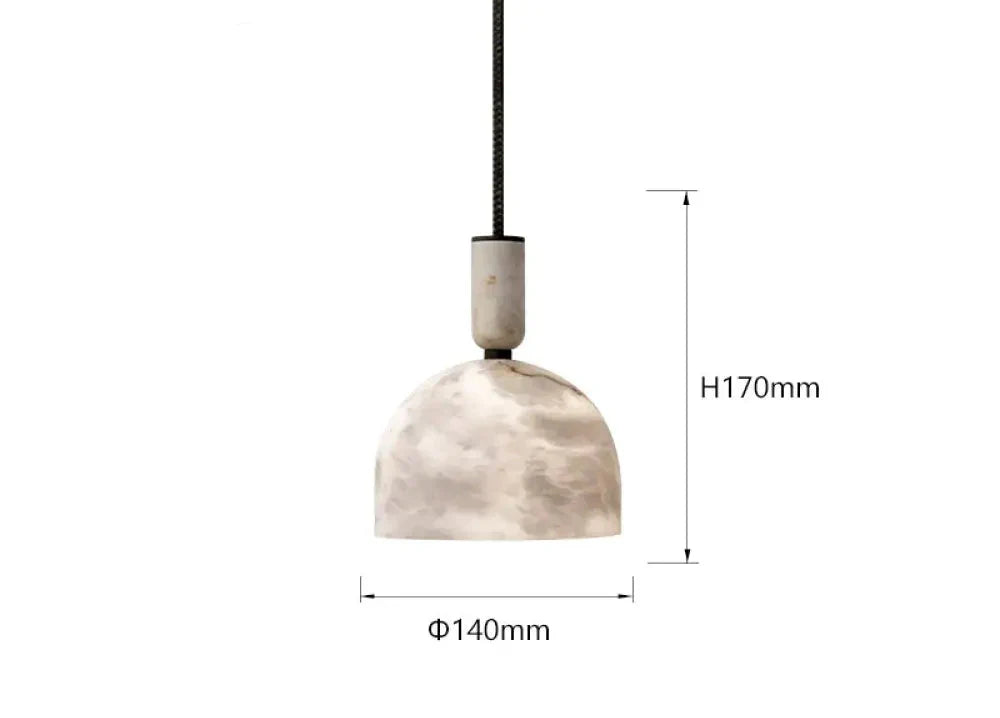 Alabaster Dome Pendant Light