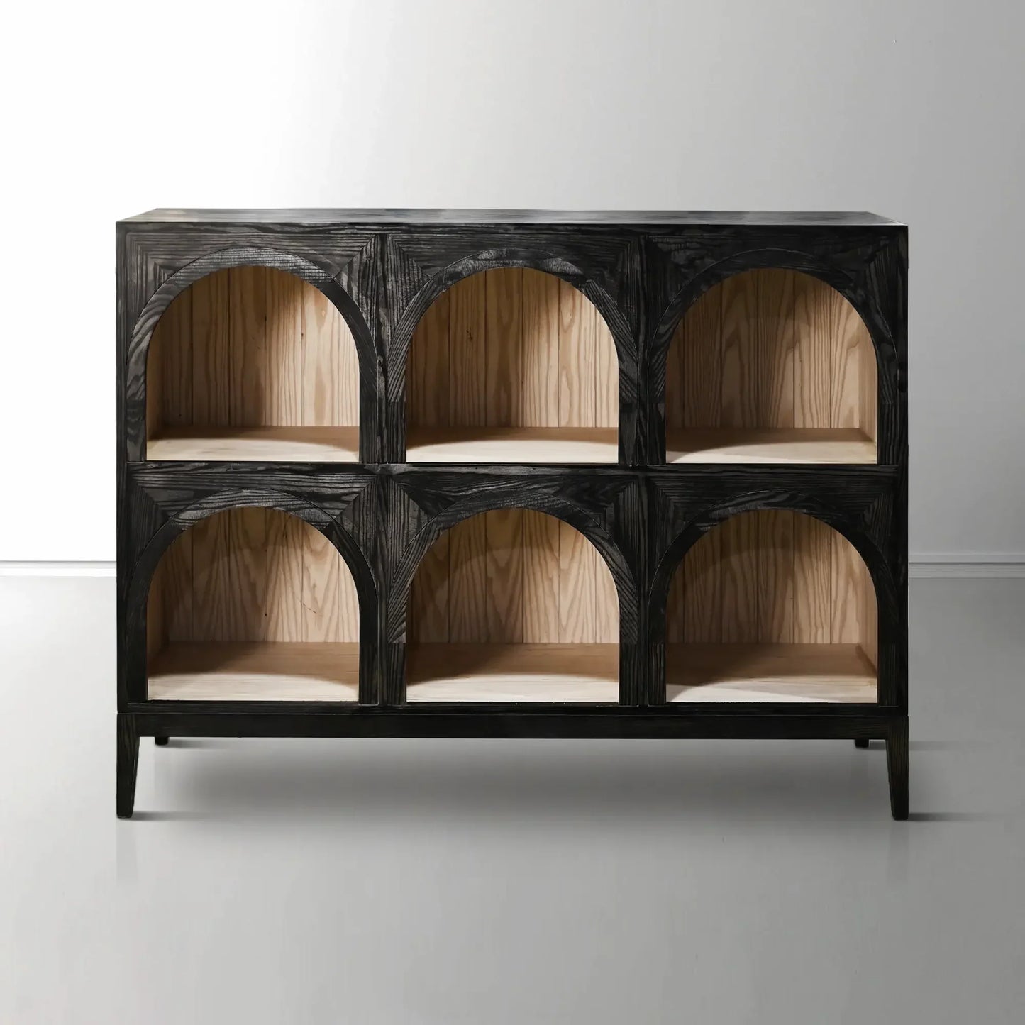 Hattie Arched Storage Cabinet  in Oak 60.75"W