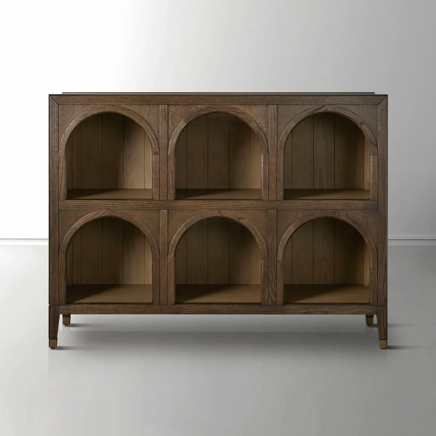 Hattie Arched Storage Cabinet  in Oak 60.75"W