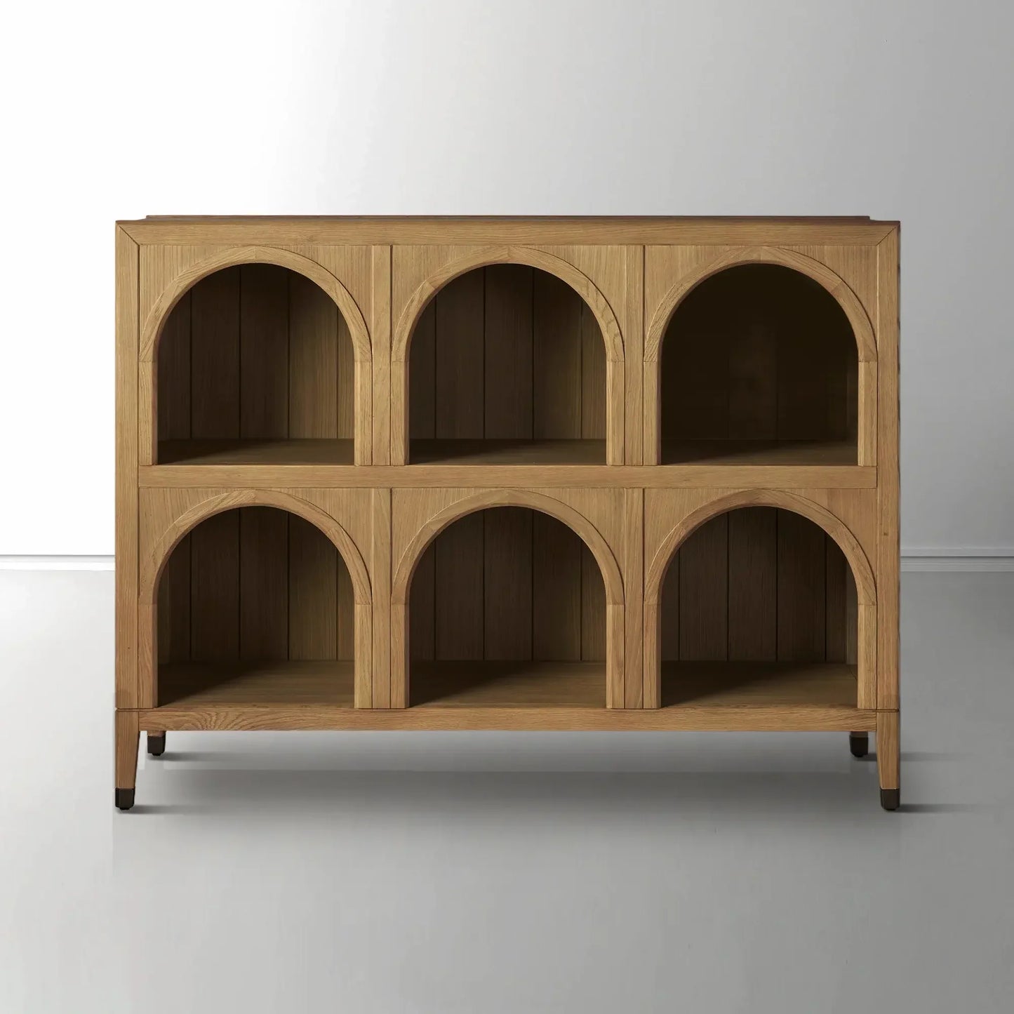 Hattie Arched Storage Cabinet  in Oak 60.75"W