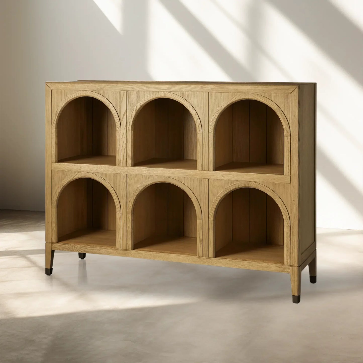Hattie Arched Storage Cabinet  in Oak 60.75"W
