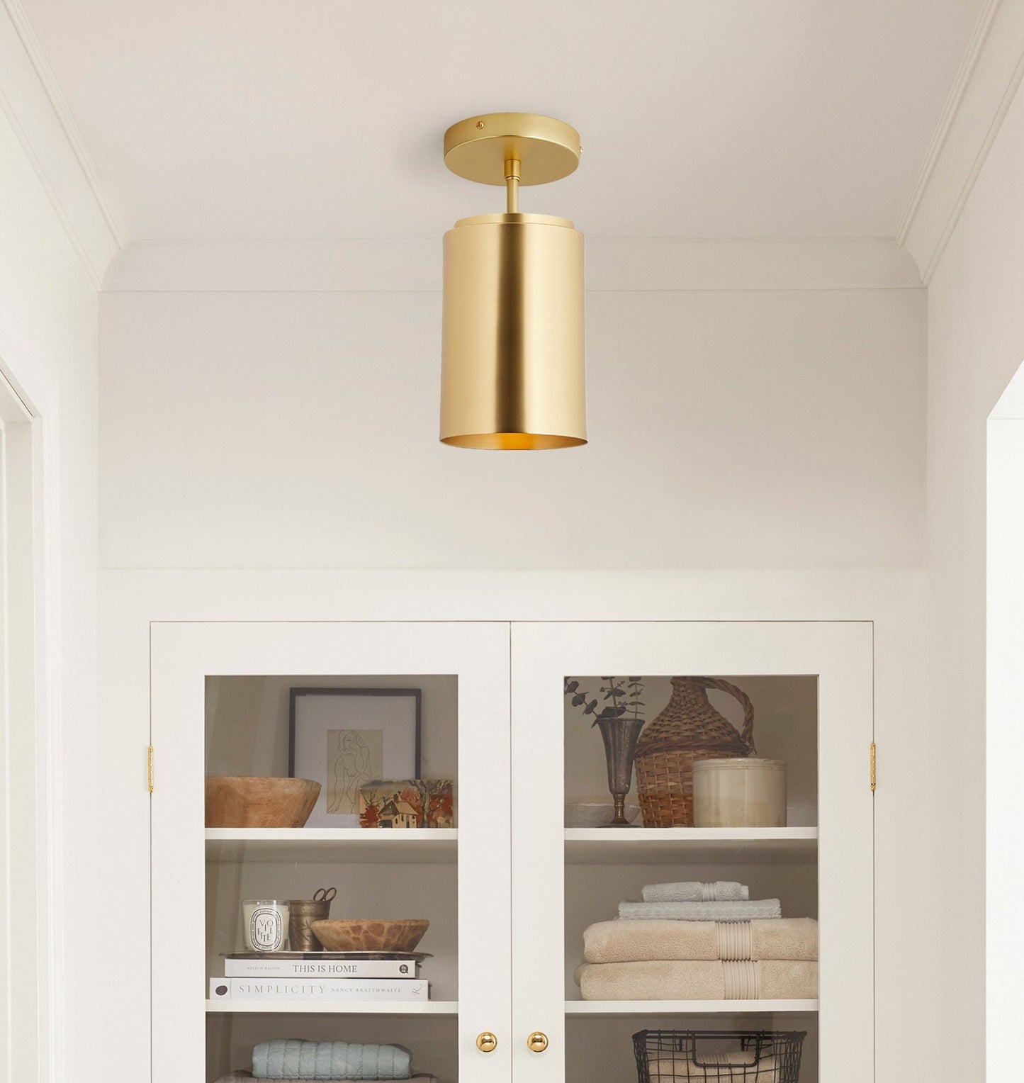 Paige 5" Cylinder Semi- Flush Mount