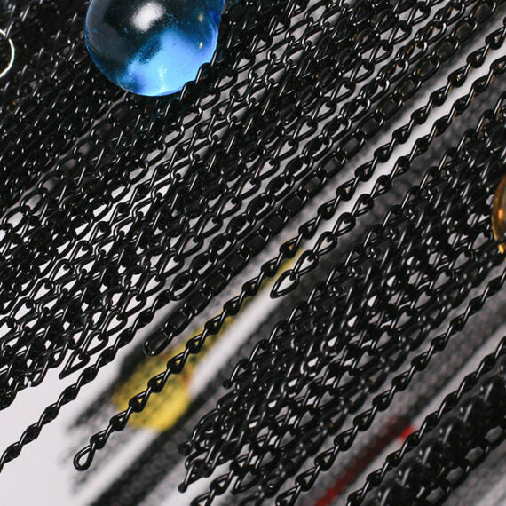 Black Chain Tassel Chandelier