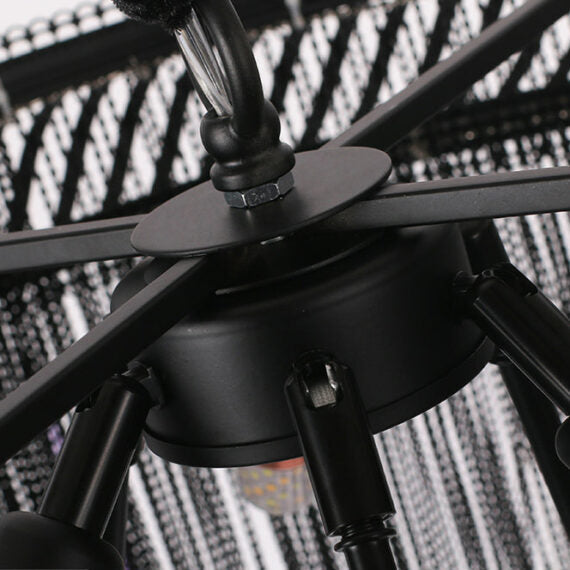 Black Chain Tassel Chandelier