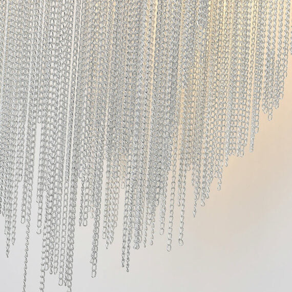 Modern 3 Lights Stacking Chain Tassel Wall Sconce