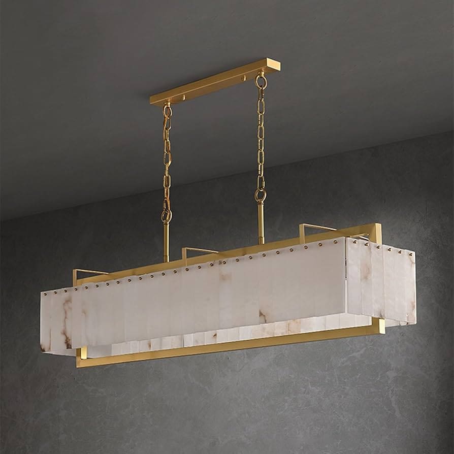 Rectangle Alabaster Chandelier