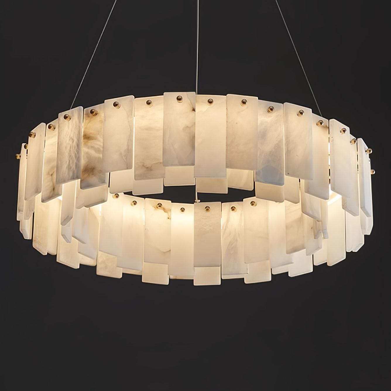 Round Alabaster Chandelier