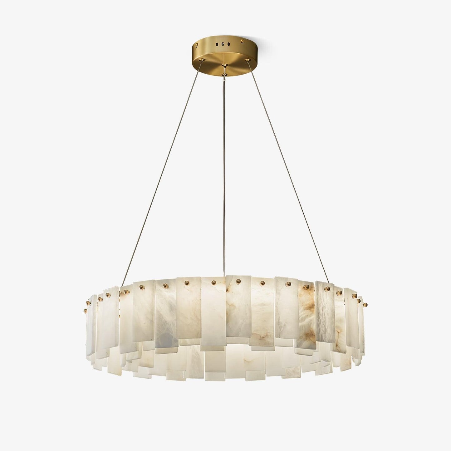 Round Alabaster Chandelier