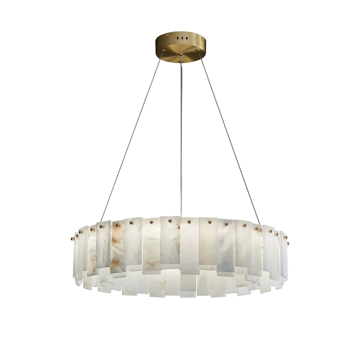 Round Alabaster Chandelier