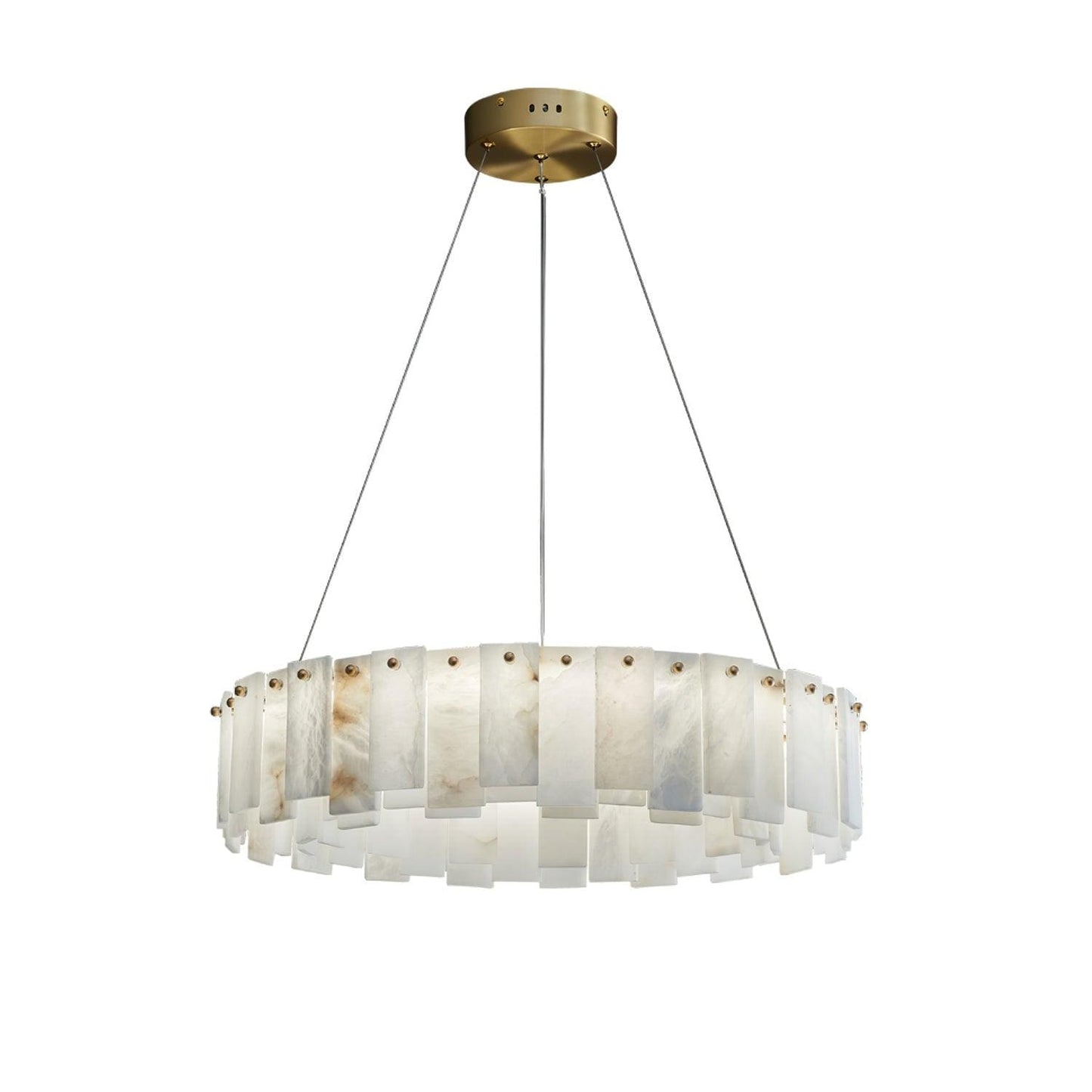 Round Alabaster Chandelier