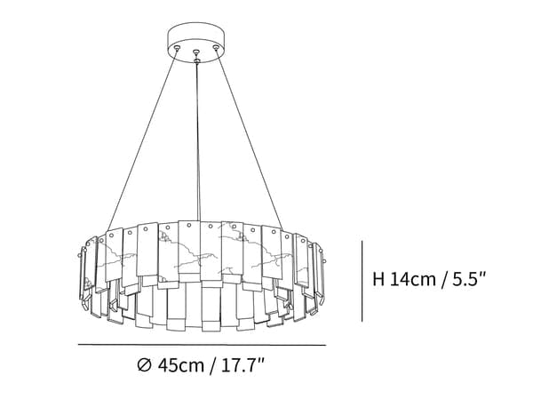 Round Alabaster Chandelier