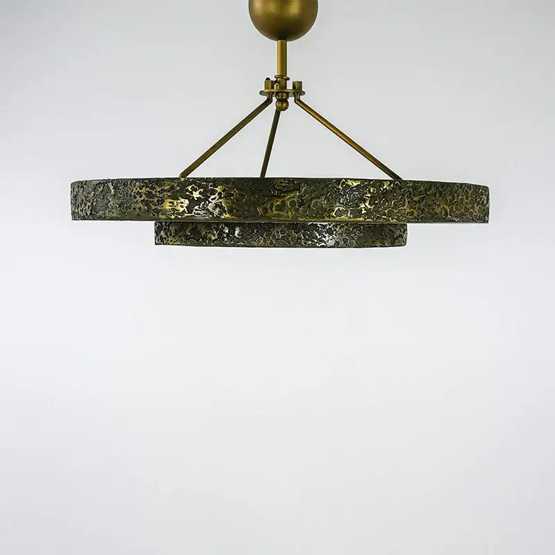 Round Vintage Alabaster Chandelier