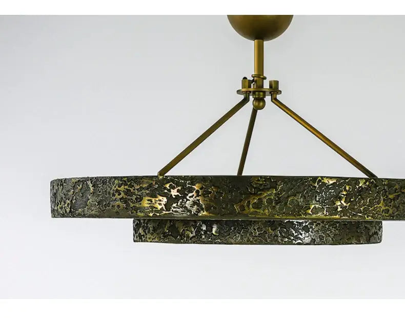 Round Vintage Alabaster Chandelier