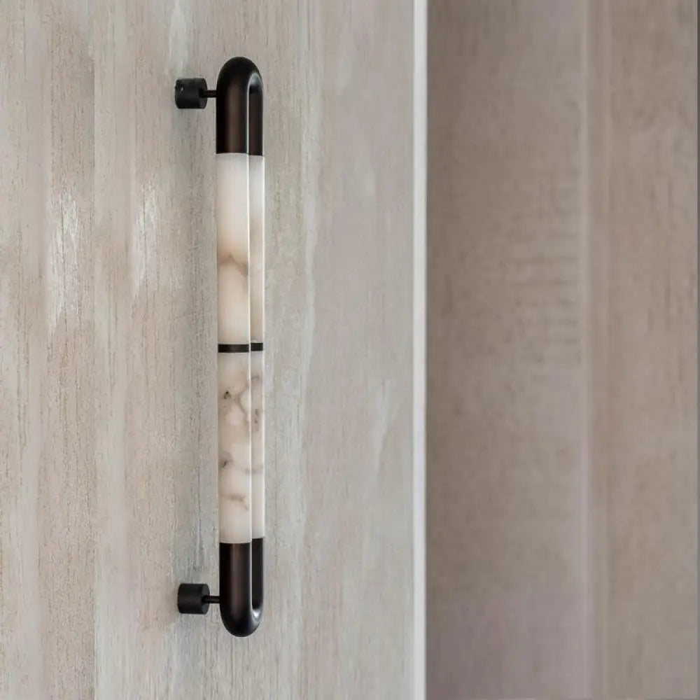Alabaster Tube Wall Sconce