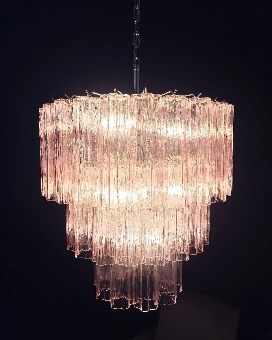 Murano Chandelier – 52 tubes – Pink