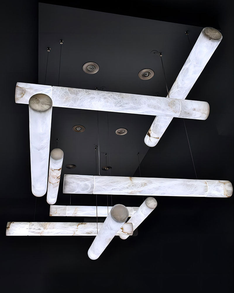 Minimalist Long Cord Ceiling Pendant Alabaster Lighting | 120/150cm Length